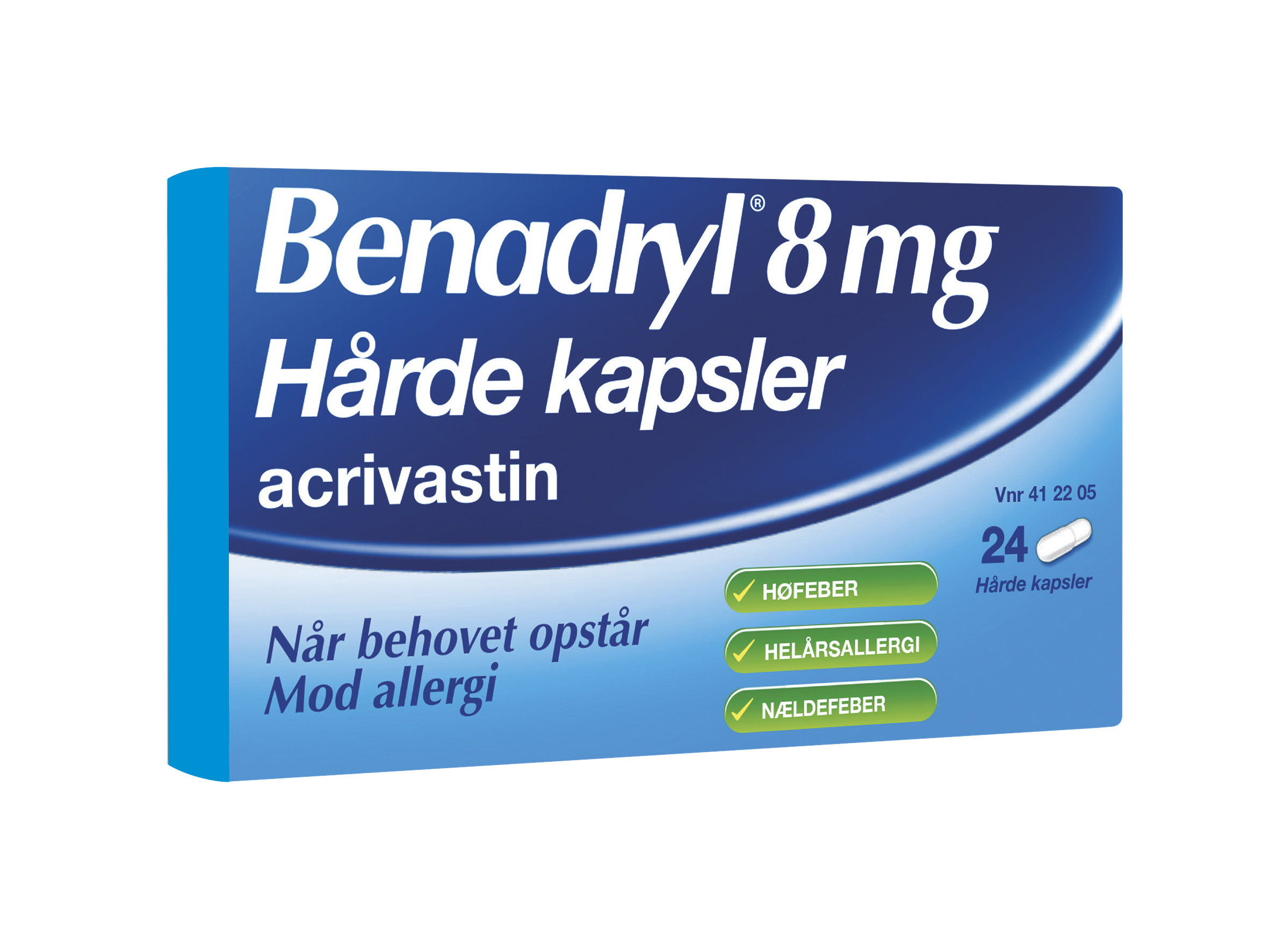 Allergipiller Benadryl, på dine symptomer.